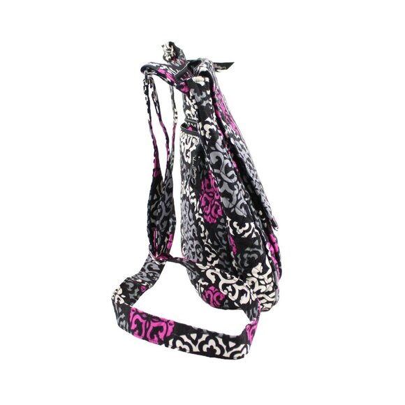 VERA BRADLEY Crossbody Top Zip Multiple Compartments Black Multi Colour Bag - Picture 3 of 4